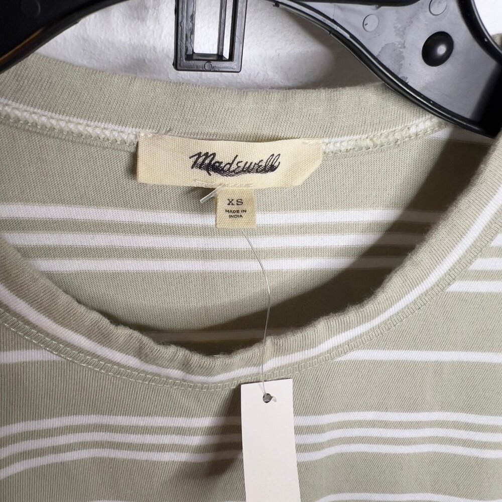 Madewell Womens Cotton Crewneck Tee Striped Dusty Caledon Size XS NT716 - Picture 6 of 6